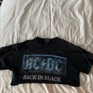 Vintage AC/DC cropped shirt